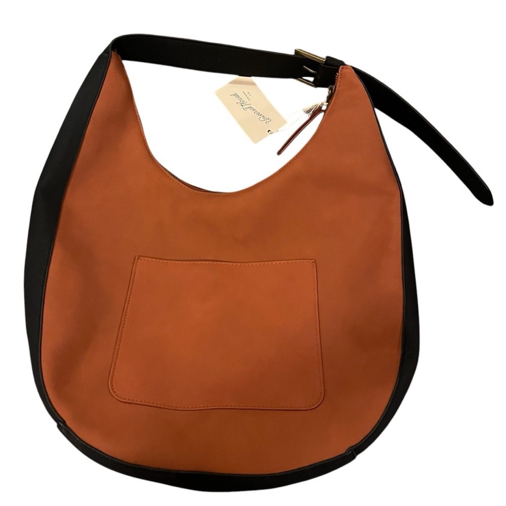 Universal Thread Two-Tone Tan and Black Shoulder Bag